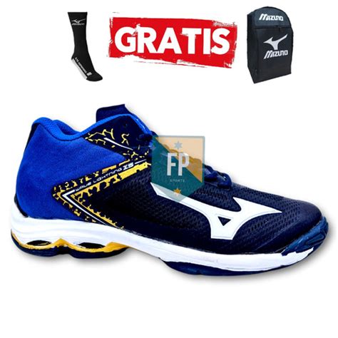 Jual Sepatu voli mizuno wave lightning z5 Mid Lokal wlz 5 Navy hitam ...