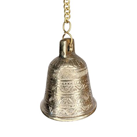 Torppeza Brass Wall Hanging Bell with Chain and Hanging Hook for Home ...
