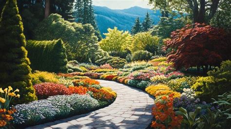 Butchart garden in summer concept | Premium AI-generated image