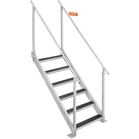 Buy VEVOR Dock Ladder 6 Steps, 500lbs Load Pool Steps, Adjustable ...
