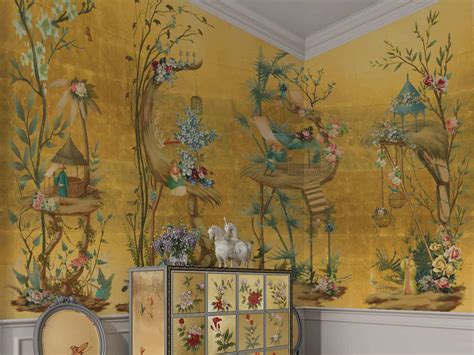 Chinoiserie Metallic Wallpaper at Jai Smeaton blog
