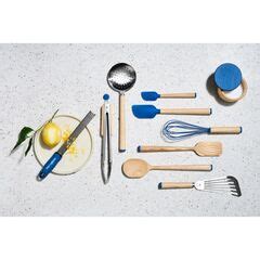 12" Wood and Blue Silicone Whisk by Molly Baz | Crate and Barrel UAE