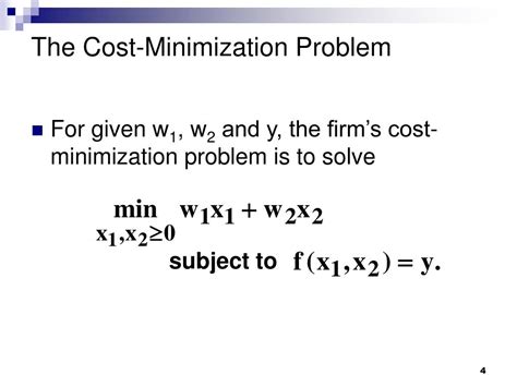 Image result for Cost Minimization Example