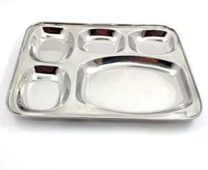 Sonanshi Stainless-Steel Anda Shaped Katori 5 in 1 Divided Compartment ...