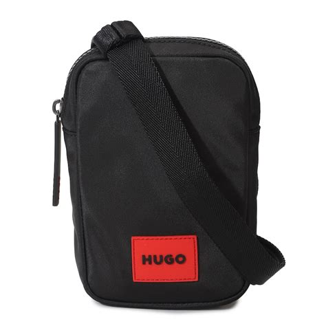 Buy Men Black Red Patch Branding Crossbody Bag Online at The Collective ...