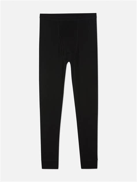 Men's Black Ribbed Thermal Underwear | Primark