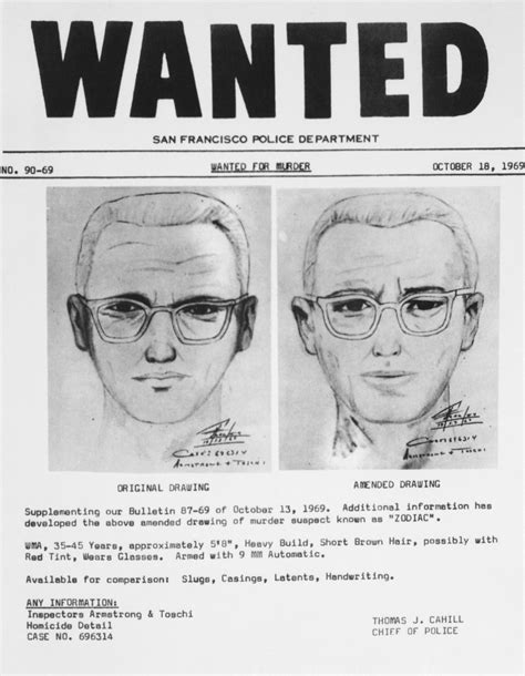 Sketch Of Zodiac Killer