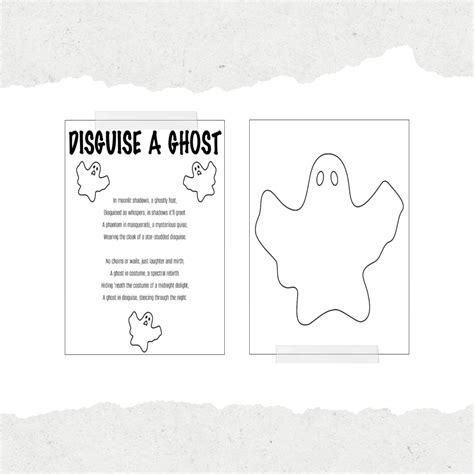 Disguise a Ghost Project Free Printable | Printable Ghost