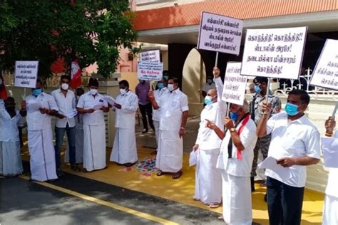AIADMK holds protests demanding DMK to fulfill poll promises