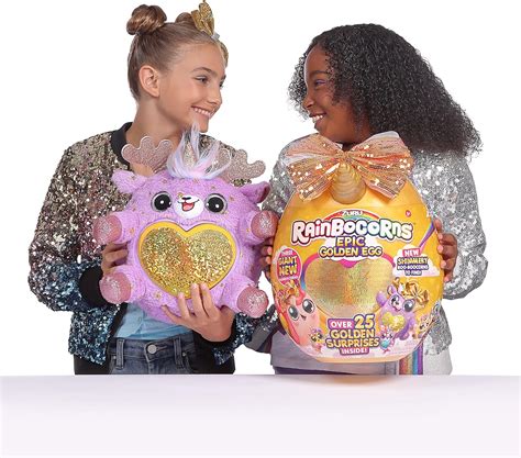 Buy Rainbocorns Epic Golden Egg Reindeer – Giant Egg with Over 25 ...