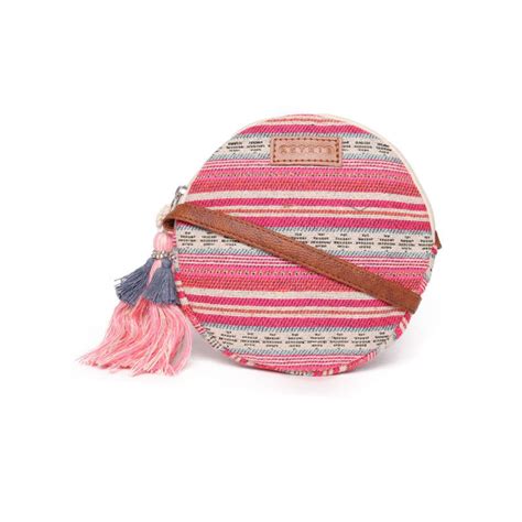 Buy Astrid Pink Jacquard Round Womens Sling Bag Medium Size Online