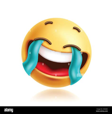 Goofy emoji 3d clipart character. Emoji face in laughing, tears of joy, crazy, silly, naughty ...