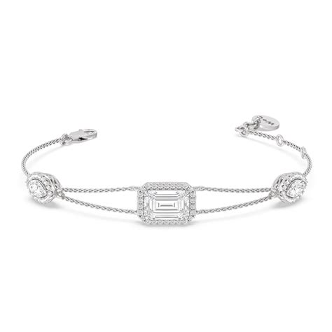 Halo Trio Station Bracelet – WithClarity India