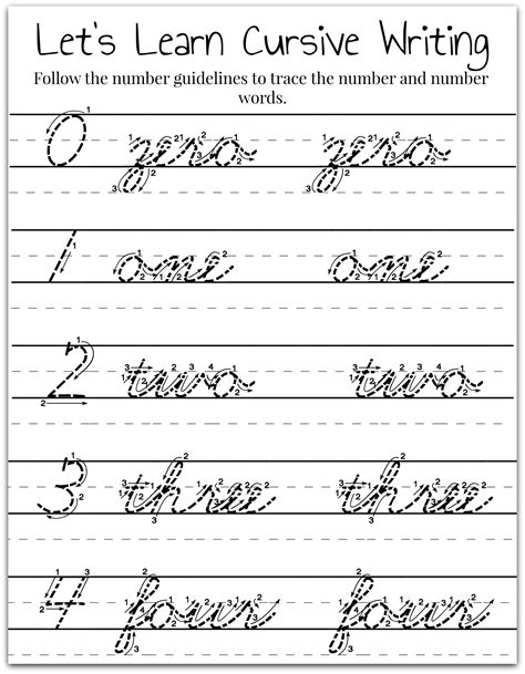 Cursive Writing Learning Worksheets - Free Printable Worksheet