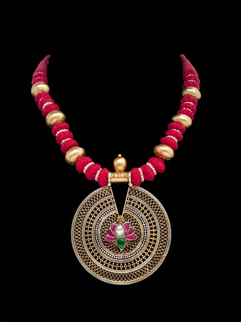 Lotus Radiance: 925 Silver Round Pendant Necklace with Signature Lotus ...
