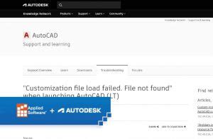 Customization FileLoad Failed AutoCAD 的图像结果