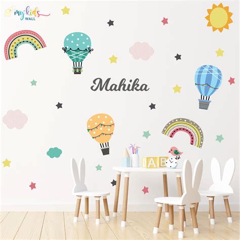 Rainbows & Hot Air Balloons Wall Stickers – My Kids Wall
