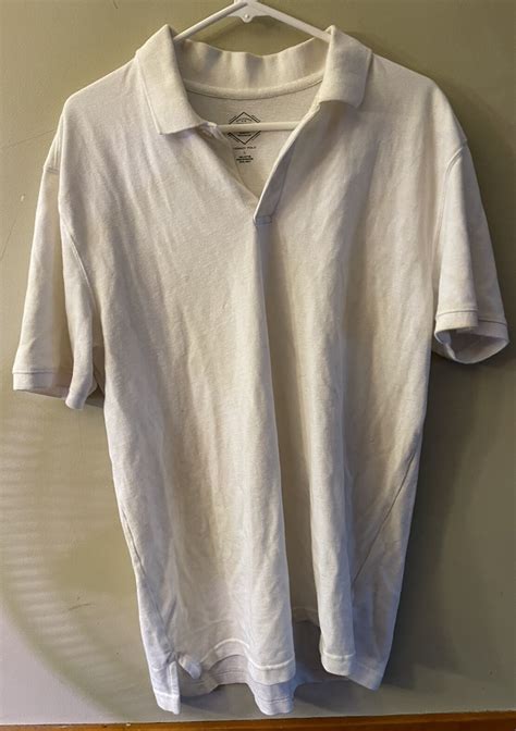 St. Johns Bay men’s white polo Shirt size large - Gem