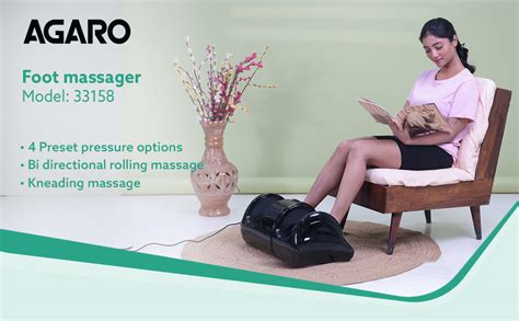 AGARO 33158 Electric Shiatsu Foot Massager Machine with Kneading ...