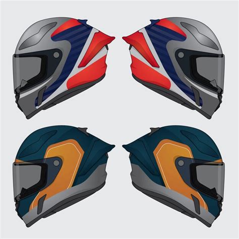 Sports racing helmet template vector design | Premium Vector