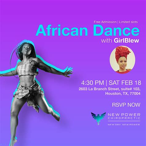 African Dance with GirlBlew, New Power Chiropractic, Houston, 18 ...