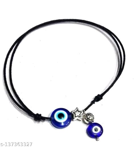 Elegant Black Thread Anklet with Oxidised Beads by Gurjari Jewellers ...