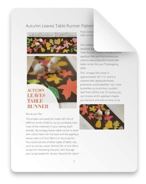 Easy Fall Table Runner Patterns 的图像结果