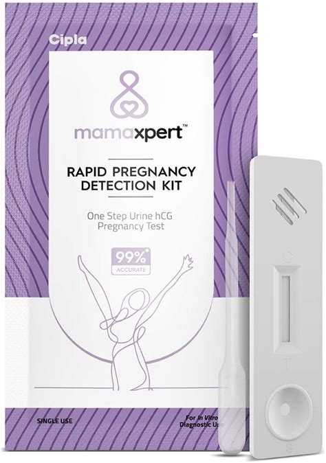 mamaxpert Rapid Pregnancy Detection Kit by Cipla, Pack of 5 Pregnancy ...