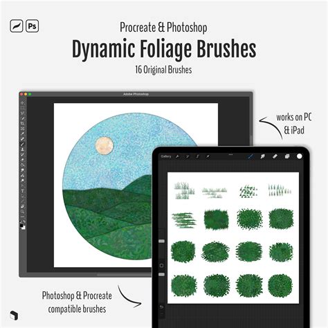 Procreate & Photoshop Dynamic Foliage Brushset | Toffu Co