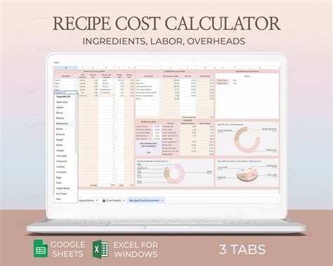 bakery recipe cost calculator