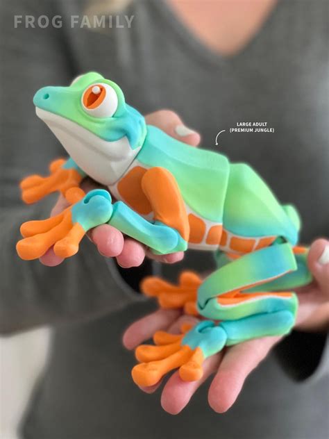 3D Printed Articulated Frog Fidget Toy: Build Your Own Family - Etsy