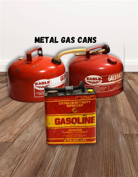 Vintage Red Gas Cans Metal Eagle 2 1/2 Gallon or 1 1/2 Gallon Extra ...