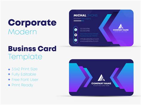 Corporate Business Card Design 的图像结果