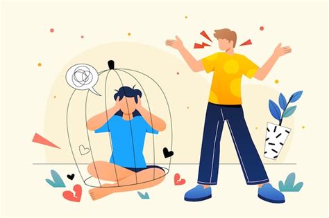 Иллюстрация токсичных отношений | Бесплатный вектор