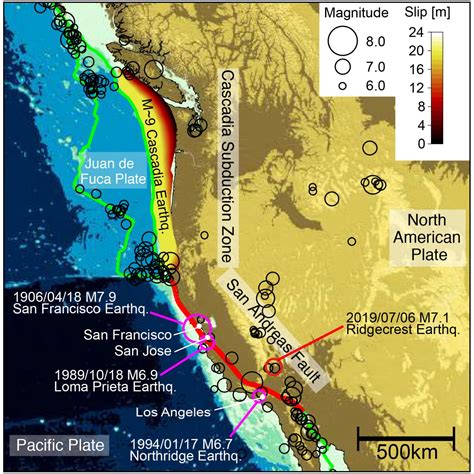 San Andreas Fault Line Map