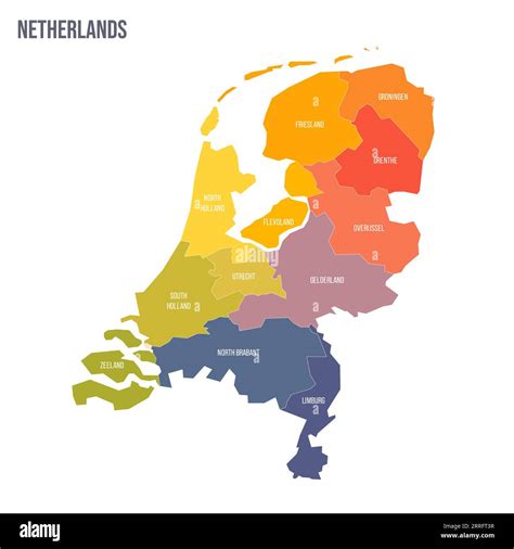 Detailed Political And Administrative Map Of Netherlands