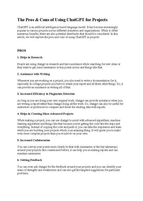 Chat GPT Pros and Cons 的图像结果