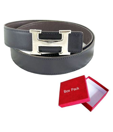 Hermes Imported Black Leather Party Belt - Pack of 1 Black Leather ...