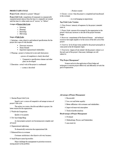 Project Management Life Cycle PDF 的图像结果