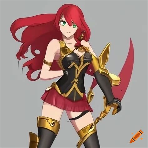 Pyrrha nikos character from rwby on Craiyon