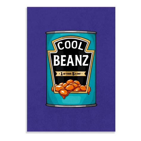 Cool Beans A4/A5 Print Wall Art, Handmade Gift, Unique Wall Decor ...