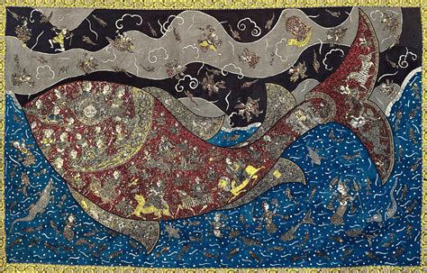 Traditional Indian Art Of Fish In Mata Ni Pachedi Artwork