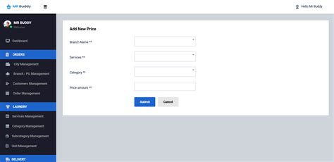 Laundry Management - Super Admin Charges Modules