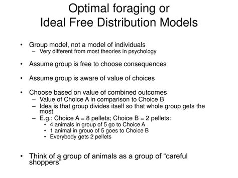 Image result for The Generalized Foraging Model