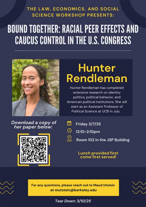 Berkeley Law, Economics, and Social Science Workshop with Hunter ...