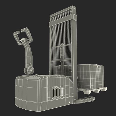 3D Electric Walkie Stacker and Pallet Set model | 3D Molier International