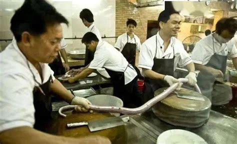 在广东吃蛇肉火锅，把“榕蛇”取片生滚，像毛肚一样涮着吃_蛇菜