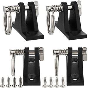 4 Pack Marine Grade Nylon Bimini Top 90°Plastic Deck Hinge with Pin and ...