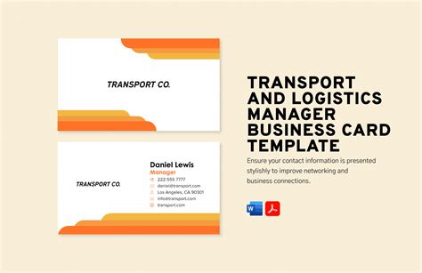 Best 44+ Logistics Business Card Template