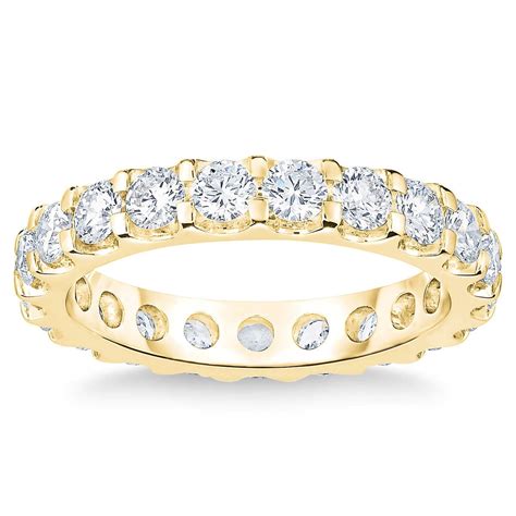 Pompeii3 2Ct Lab Grown Diamond Eternity Ring Women's Wedding Band 14k ...